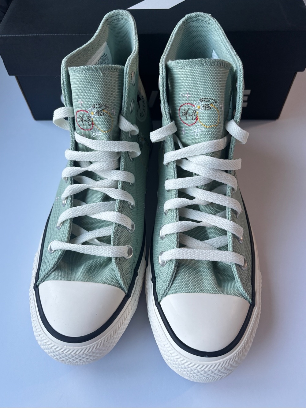 M7 W9 Converse Chuck Taylor All Star High Top - Market Essentials Thyme Again - Picture 2 of 6